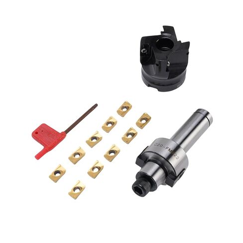 Generic 400R 50 22 4T End Mill Cutter، دعم ممتد لمخرطة CNC مع 10 إدخالات APMT1604، مجموعة طحن الوجه للأسطح المتدرجة in Saudi Arabia