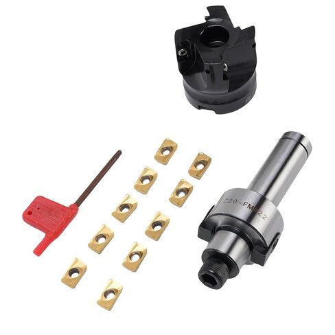 Generic 400R 50 22 4T End Mill Cutter، دعم ممتد لمخرطة CNC مع 10 إدخالات APMT1604، مجموعة طحن الوجه للأسطح المتدرجة in Saudi Arabia