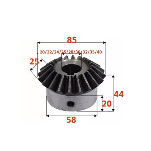 Steel Heavy Duty Motor Pinion Gear 2pcs 4M 20Teeth Inner Hole 20-40mm Meshing Angle Steel Bevel Gear Screw M5(24mm Keyway 8mm) in Saudi Arabia