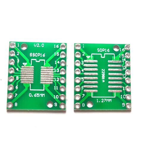 10pcs SOP16 SSOP16 TSSOP16 to DIP16 PCB Pin Board SMD to DIP Adapter PCB Proto Board 0.65mm/1.27mm PCB Board Converter Socket for with Xgecu T48 T76 RT80H Chip Prorammer IC Socket in Saudi Arabia