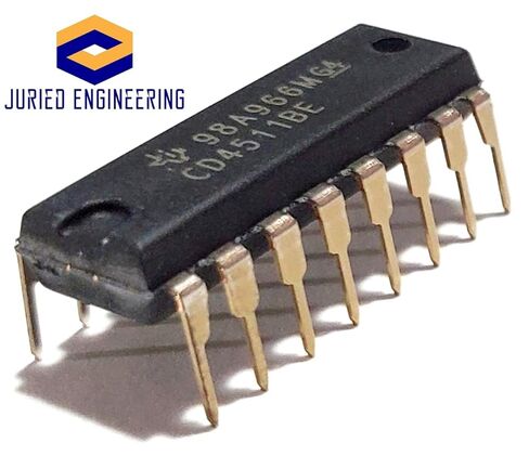 CD4511BE CD4511B CD4511 CMOS BCD-to-7-Segment LED Latch Decoder Drivers Breadboard-Friendly IC DIP-16 (Pack of 10) in Saudi Arabia