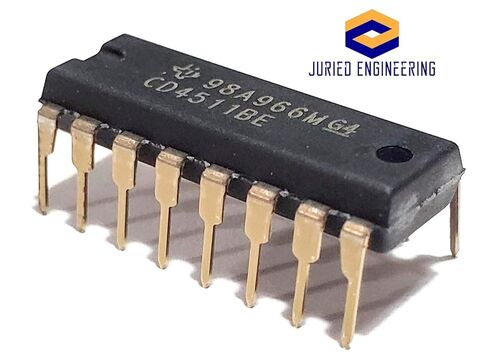 CD4511BE CD4511B CD4511 CMOS BCD-to-7-Segment LED Latch Decoder Drivers Breadboard-Friendly IC DIP-16 (Pack of 10) in Saudi Arabia
