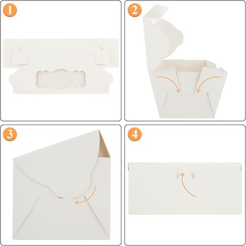 50pcs 9x4x3.5 Inch Cookie Boxes White Bakery Boxes with Window Loaf Cake Boxes for Roll Cakes, Candies and Pastries, Desserts, Muffins, Donuts in Saudi Arabia