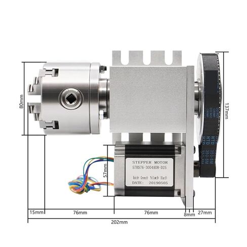محرك تروس دودة تيار مستمر 4 فك 80 مللي متر 4th + تيلستوك تقسيم رأس الدوران باستخدام الحاسب الآلي/مجموعة لجهاز التوجيه باستخدام الحاسب الآلي الصغير/نقش الخشب العامل in Kuwait