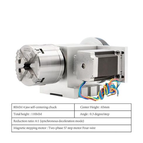 محرك تروس دودة تيار مستمر 4 فك 80 مللي متر 4th + تيلستوك تقسيم رأس الدوران باستخدام الحاسب الآلي/مجموعة لجهاز التوجيه باستخدام الحاسب الآلي الصغير/نقش الخشب العامل in Kuwait