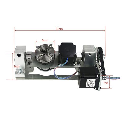 محرك تروس دودة تيار مستمر ارتفاع مركزي 55 مللي متر CNC دوار 4 فك تشاك 60 مللي متر لـ 5 ماكينة نقش جهاز التوجيه باستخدام الحاسب الآلي in Kuwait