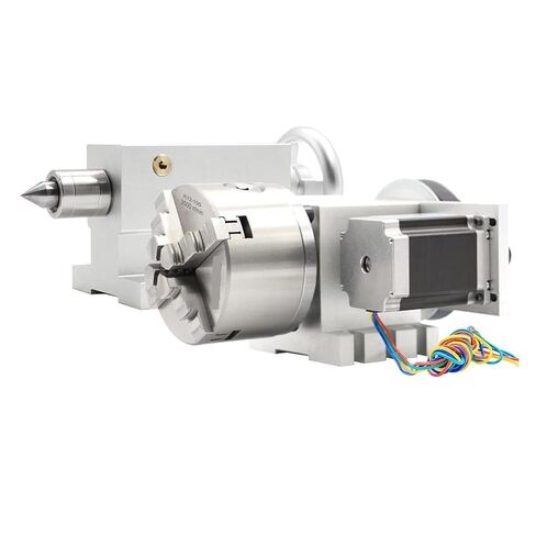 محرك تروس دودة تيار مستمر 4 فك 100 مللي متر 4th + تايلستوك تقسيم رأس الدوران باستخدام الحاسب الآلي/مجموعة لجهاز التوجيه باستخدام الحاسب الآلي الصغير/نقش أعمال الخشب in Kuwait