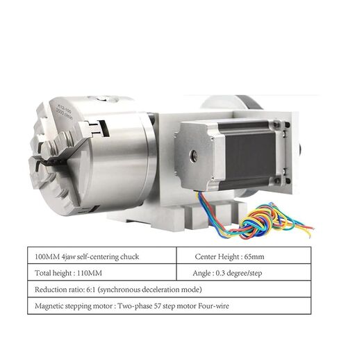 محرك تروس دودة تيار مستمر 4 الفك 100 مللي متر نك 4th نسبة التخفيض 6:1 نك تقسيم الرأس/دوران عدة Nema23 لآلة الحفر على الخشب in Kuwait