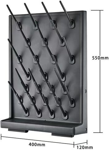 27 Pegs Black Glass Bottle Drying Rack 2PCS - Wall-Mount/Free-Standing Detachable Pegs for Lab Supply Cleaning Equipment or Science Use in Kuwait