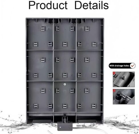 27 Pegs Black Glass Bottle Drying Rack 2PCS - Wall-Mount/Free-Standing Detachable Pegs for Lab Supply Cleaning Equipment or Science Use in Kuwait