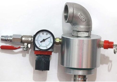 Air Operated Oil Transfer Pump, Pneumatic Diluent Pump, Stainless Steel Pneumatic, with Air Pressure Gauge and Safety Valve, for Transport Diesel, Engine, Hydraulic. in Saudi Arabia