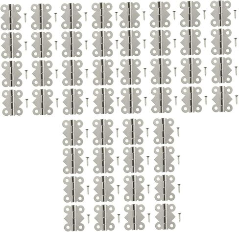 Gatuida 96pcs Antique Butterfly Hinges Small Design Plated for Jewelry Boxes Cabinets Crafts Easy to Install Decorative Retro Hardware in Saudi Arabia