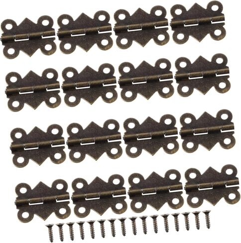 Gatuida 48pcs Antique Butterfly Hinges for Jewelry Box Engraved Hinges Screws for Craft Projects Easy to Install for Vintage Furniture and Cabinets in Saudi Arabia
