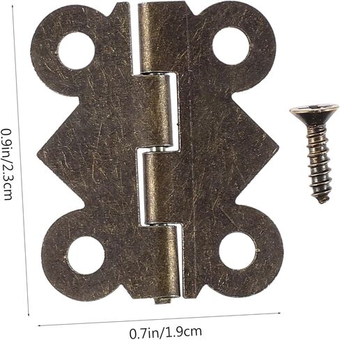 Gatuida 48pcs Antique Butterfly Hinges for Jewelry Box Engraved Hinges Screws for Craft Projects Easy to Install for Vintage Furniture and Cabinets in Saudi Arabia