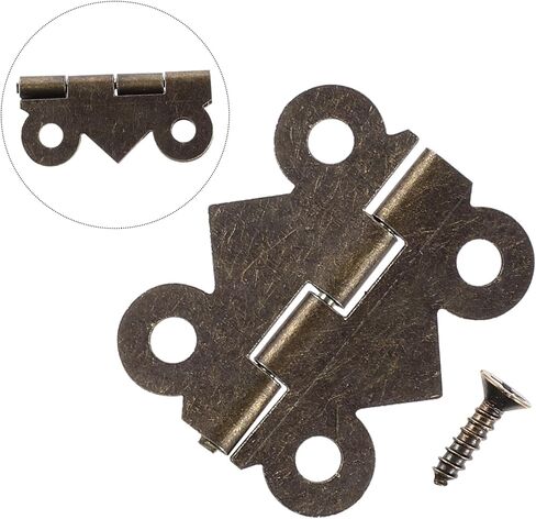 Gatuida 48pcs Antique Butterfly Hinges for Jewelry Box Engraved Hinges Screws for Craft Projects Easy to Install for Vintage Furniture and Cabinets in Saudi Arabia