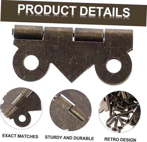 Gatuida 48pcs Antique Butterfly Hinges for Jewelry Box Engraved Hinges Screws for Craft Projects Easy to Install for Vintage Furniture and Cabinets in Saudi Arabia