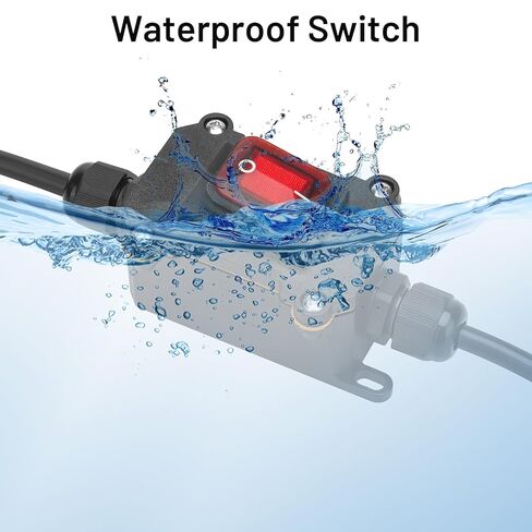 مفتاح سلك مضمن 12 فولت، Daitoku 20A DC مفتاح مضمن 4Pin 2 موضع تشغيل/إيقاف تبديل مفاتيح مع سلك 14AWG 4FT للخارجية in Saudi Arabia