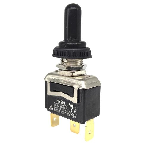 2-Pack HY29J Toggle Switch - SPDT (ON)-Off-(ON) 20A/15A 125/277V 3-Pin Self-Return with Silicone Cover - Compatible with Industrial Panels & Marine Equipment in Saudi Arabia