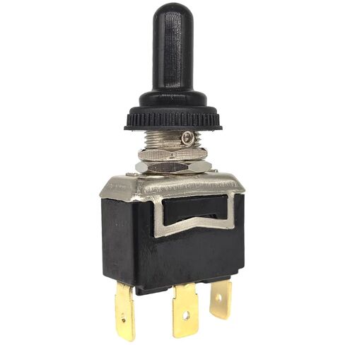 2-Pack HY29J Toggle Switch - SPDT (ON)-Off-(ON) 20A/15A 125/277V 3-Pin Self-Return with Silicone Cover - Compatible with Industrial Panels & Marine Equipment in Saudi Arabia