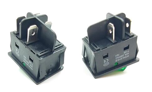 30A 250V KCD4 الروك التبديل DPST 4-pin الأخضر مضيئة 120V الروك تبديل التبديل على قبالة الثقيلة T125-2Pack (الأخضر) in Kuwait