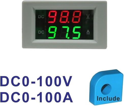 LED تيار مستمر مقياس التيار الكهربائي الفولتميتر الرقمي تيار مستمر 0-100A CT الحالي متر فاحص تيار مستمر مقياس التيار الكهربائي الرقمي محول التيار الاستشعار in Kuwait