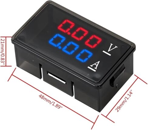 Multimeter Current Tester DC0-100V 10A Current Meter Detector(Blue) in Saudi Arabia