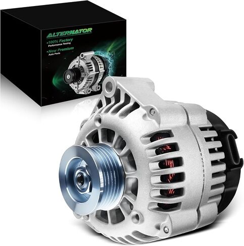 مولد كهربائي عالي الإخراج لـ: -Chevy Silverado Tahoe Avalanche Suburban Express لـ: -GMC Yukon Sierra Savana 4.3L 4.8L 5.3L 6.0L لـ: -Cadillac Escalade 1999-2004، 12V 105Amp CW OE # 10464455 in Kuwait