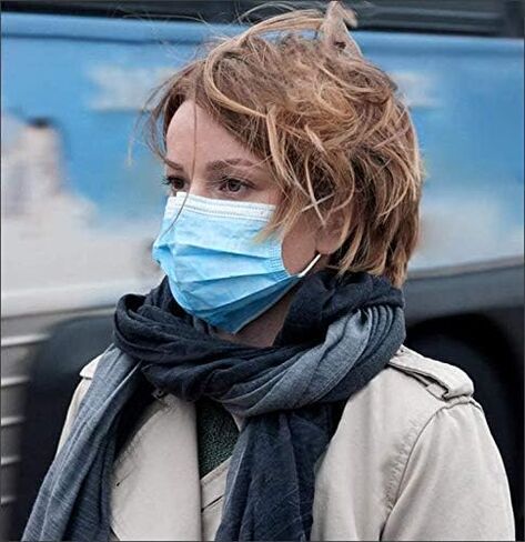 50 pieces Disposable Procedural Face Masks, Mouth and Nose Safety Protection, 3-Layer Filter Barrier/Manufactured for and Sold Exclusively by DecoPro in Saudi Arabia