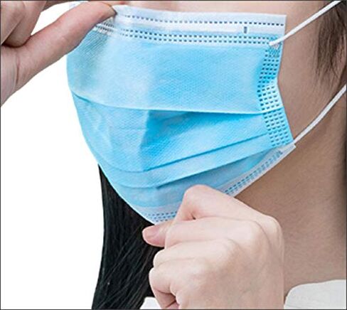 100 قطعة من أقنعة الوجه الإجرائية التي تستخدم لمرة واحدة، وحماية سلامة الفم والأنف، وحاجز مرشح ثلاثي الطبقات/ تم تصنيعها وبيعها حصريًا بواسطة DecoPro in Saudi Arabia