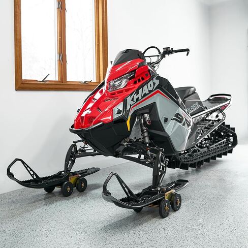 Drivable Steerable Snowmobile Dollies – Standard, Fits Skis Up to 7" Wide, All-Terrain Wheels, Heavy-Duty, for Grass, Gravel, Pavement, and Dirt in Kuwait
