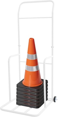 Traffic Cone Storage Cart, 350 lbs Heavy Duty Traffic Cones Holder with Wheels, Transport Dolly for Safety Cones for Construction Sites, Parking Lots, Schools, Training Facilities (Black) in Saudi Arabia
