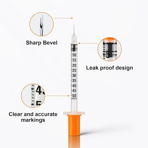 100 عبوة 0.5 مل/سم مكعب 30 جرام 5/16 بوصة 8 مم، محاقن مختبر علمي، عبوة فردية in Kuwait
