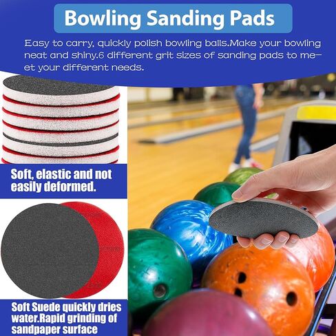 12 قطعة من وسادات صنفرة كرات البولينج، مجموعة تنظيف وتلميع وسادات البولينج، وسادة تلميع كرات البولينج 400، 500~600، 800~1000، 1200~1500، 2000، 2500، 3000، 5000 in Kuwait