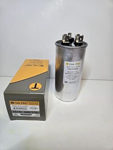 مكثف تشغيل المحرك المزدوج الدائري تيتان برو TRCFD355 35+5. مكيف هواء 35/5 MFD/UF 440/370 فولت HVAC A/C in Kuwait