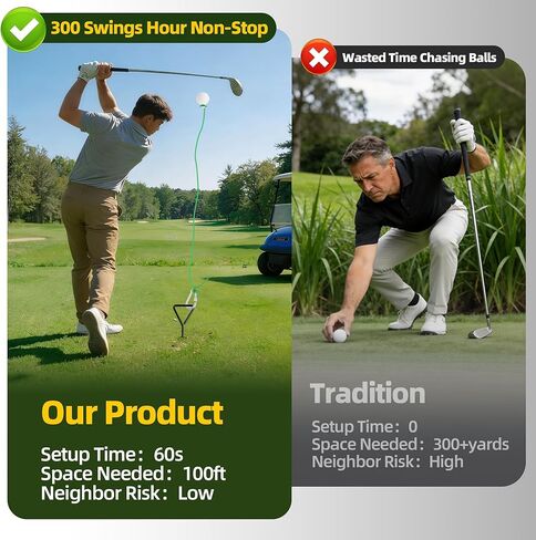 مدرب أرجوحة حبل الجولف للفناء الخلفي، مساعد تدريب على أرجوحة الجولف مع كرة على خيط ووتد أرضي حلزوني، تحسين الإيقاع والقوة والإيقاع، معدات تدريب الجولف المحمولة للرجال والنساء in Kuwait
