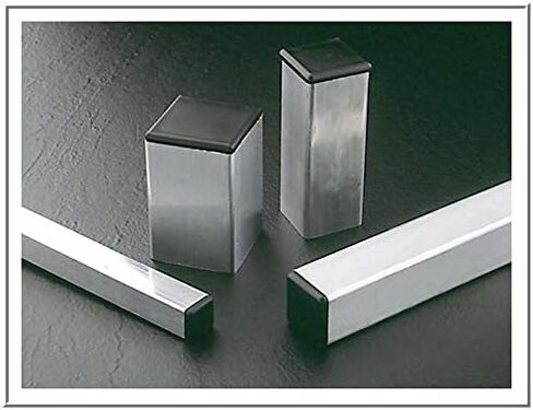 6" Square Flat Top Cap 3-10 Ga (Grip Range 5.48" to 5.73") Made in USA by Caplugs Black in Saudi Arabia