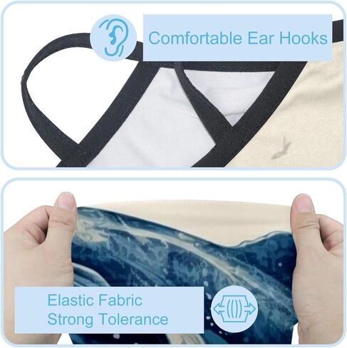 4 Pieces Cooling Neck Gaiter Face Cover for Sun Protection Whale Face Mask Reflective for Men Women Fishing Cycling Hiking in Saudi Arabia