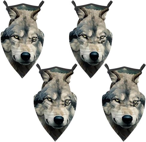 4 قطع غطاء وجه برقبة تبريد للحماية من الشمس، قناع وجه الذئب عاكس للرجال والنساء، صيد الأسماك، ركوب الدراجات، التنزه سيرًا على الأقدام in Kuwait