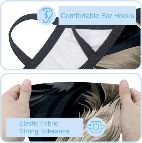 4 Pack Wolf Neck Gaiter, Cooling Breathable Face Mask UV Protection Scarf Hiking Bandana for Men/Women in Saudi Arabia