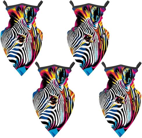 4 قطع تبريد الرقبة الجراب غطاء الوجه للحماية من الشمس زيبرا قناع الوجه عاكس للرجال النساء الصيد ركوب الدراجات المشي لمسافات طويلة in Kuwait