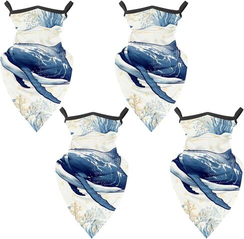 4 قطع قناع تزلج الحوت بالاكلافا، وشاح واقي من الأشعة فوق البنفسجية للدراجات النارية، قناع رقبة تبريد صيفي للرجال والنساء in Kuwait