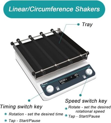 Digital Orbital Shaker Mixer OS-20Pro, Adjustable 40-200RPM, LED Display, Timed & Continuous Modes, Lab Equipment for Mixing, High-Precision Rotator Shaker in Saudi Arabia
