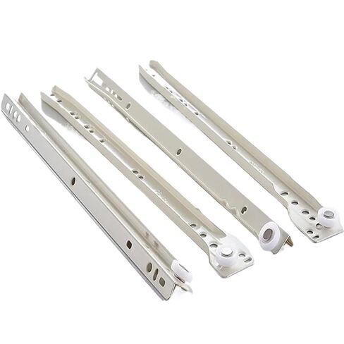 Drawer Track Slides Two Cabinet Rails Thickening Computer Table Chute Clothing Cabinets Keyboard Roller Pulley Furniture(18inch(45cm)) in Saudi Arabia