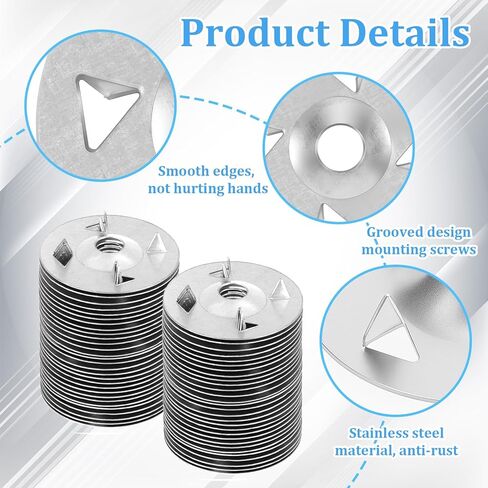 500 قطعة من غسالات التثبيت لألواح الألواح الإسفنجية، 1-1/8 بوصة من الحديد المجلفن لتثبيت العزل الأجهزة المعدنية لتركيب الألواح مع قفازات مقاومة للقطع in Kuwait