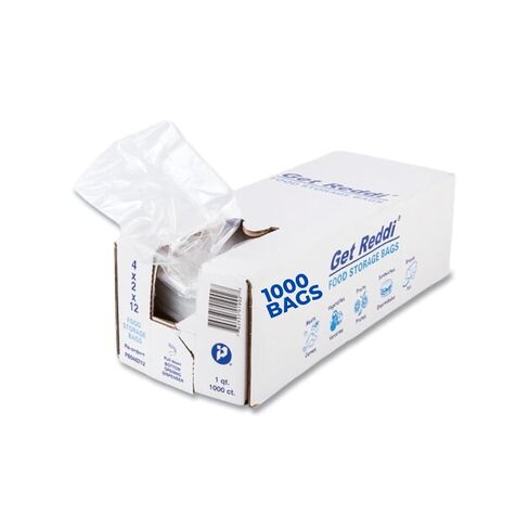 انتبلاست أكياس طعام، 32 أونصة، 4 × 2 × 12 بوصة، شفاف، 1000/كرتون in Kuwait