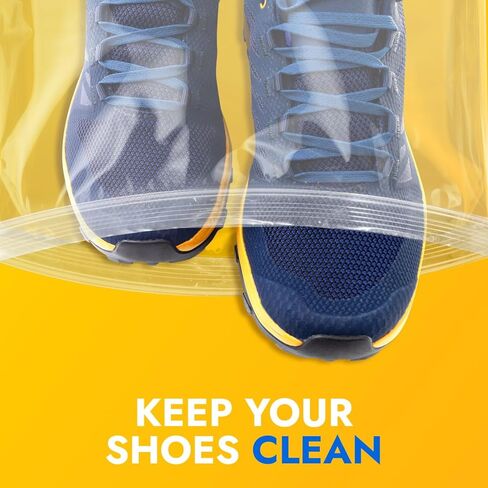 أكياس كبيرة بقفل بسحاب من البوليستر مقاس 30.48 سم × 38.1 سم، بسُمك 8 مل، عبوة من 5 أكياس شفافة قابلة للإغلاق مع متانة إضافية، مقاومة للماء وشديدة التحمل in Kuwait