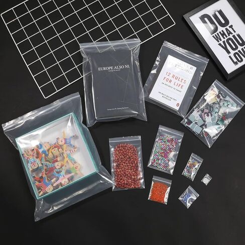 200pcs 5 x 5 inch Small Plastic Bags, 2 mil Thick, Zip Bag, Mini Clear Jewelry Bags, Baggies with Resealable Zip Bag for Small Business, Daily Vitamin, Jewelry, Candy in Saudi Arabia