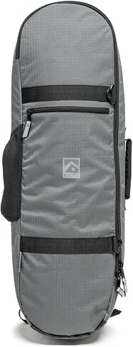 حقيبة تزلج على شكل سمكة كبيرة من كيوتو - تناسب الألواح العريضة والمتوسطة الحجم، حقيبة حمل للسفر مع مقسم ملحقات داخلي (رمادي مانع للتمزق) in Kuwait