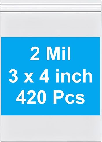 200pcs 5 x 5 inch Small Plastic Bags, 2 mil Thick, Zip Bag, Mini Clear Jewelry Bags, Baggies with Resealable Zip Bag for Small Business, Daily Vitamin, Jewelry, Candy in Saudi Arabia