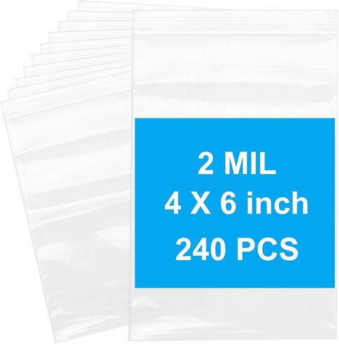 200pcs 5 x 5 inch Small Plastic Bags, 2 mil Thick, Zip Bag, Mini Clear Jewelry Bags, Baggies with Resealable Zip Bag for Small Business, Daily Vitamin, Jewelry, Candy in Saudi Arabia